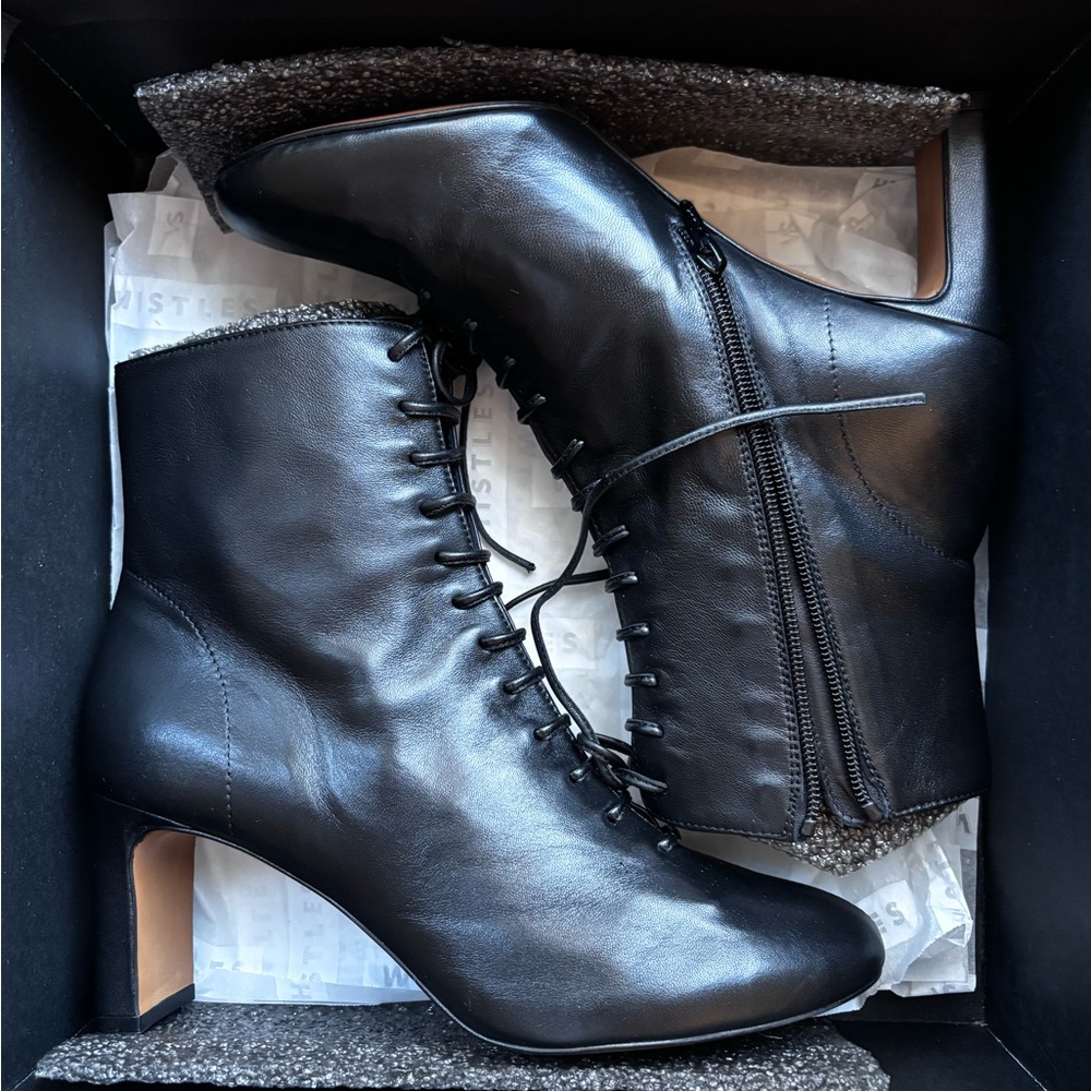 Whistles Black Lace Up Boots Timeless Design